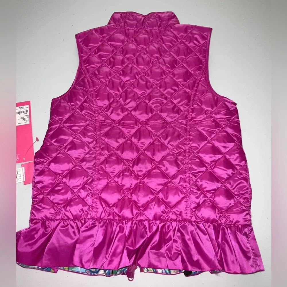 Lilly Pulitzer NWT Girls Melanie Reversible Vest Elderberry $108 Size M - Picture 3 of 8